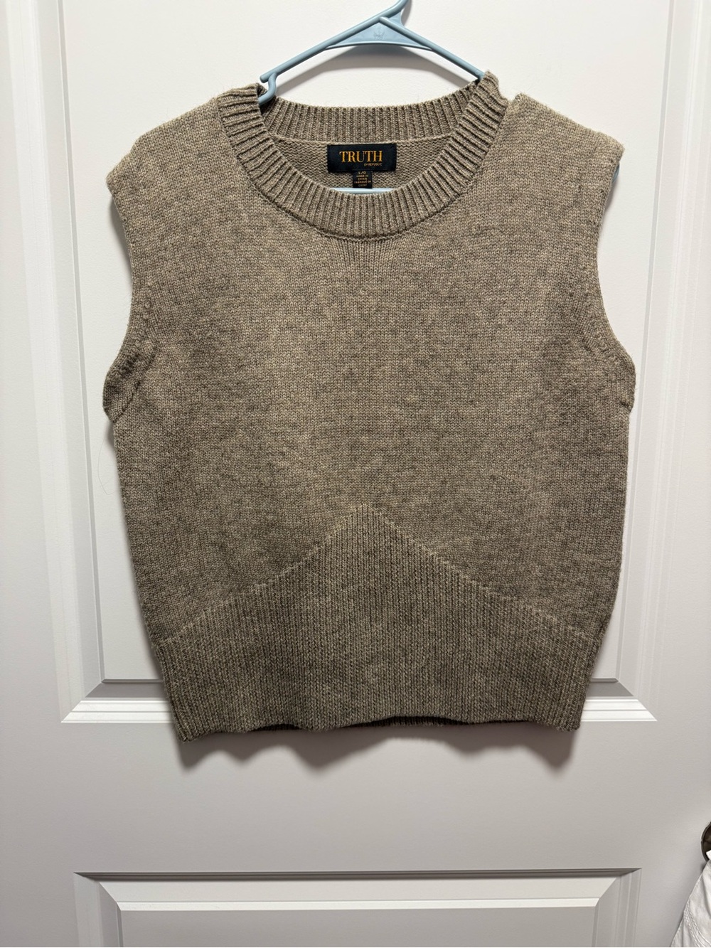Truth Women’s Taupe Crewneck Knit Vest